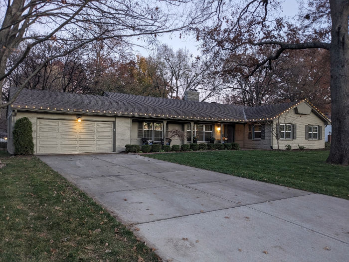 Home decorated with multi-colored C9 LED lights